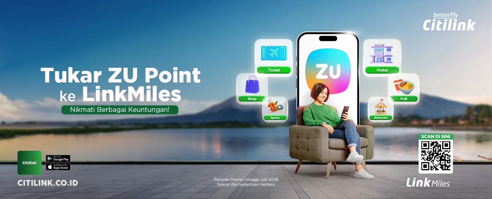 Tukar ZU Point Jadi Citilink LinkMiles, Terbang Lebih Hemat dan Seru!